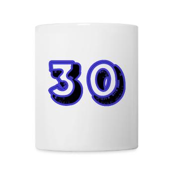 30. 30 JAHRE. 30-JÄHRIGES JUBILÄUM. 30-JÄHRIGES JUBILÄUM. - Tasse - Weiß - Vorne