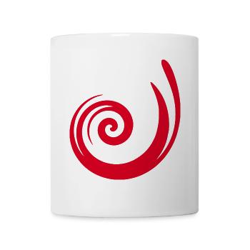 rotes Muster rot Geschenkidee - Tasse - Weiß - Vorne
