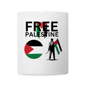 Free Palestine - Tasse - Weiß - Vorne
