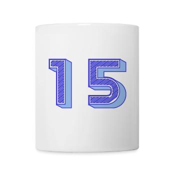 15. 15 JAHRE. 15. JAHRESTAG. 15-JÄHRIGES JUBILÄUM. - Tasse - Weiß - Vorne