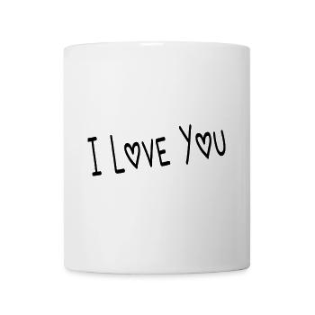 VALENTINSTAG. ICH LIEBE DICH. ICH LIEBE DICH. LIEBE. LIEBE - Tasse - Weiß - Vorne