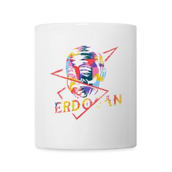 Spöttischer Erdogan Boxhandschuh - Tasse - Weiß - Vorne
