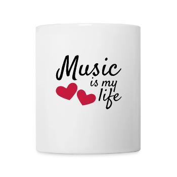 Music is my life - Tasse - Weiß - Vorne