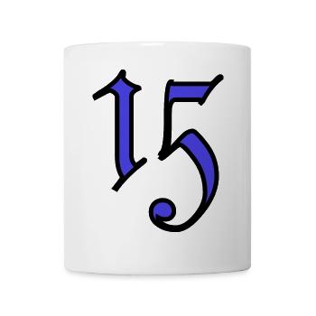 15. 15 ANS. 15e ANNIVERSAIRE. ANNIVERSAIRE 15 ANS. - Mug blanc - blanc - Devant