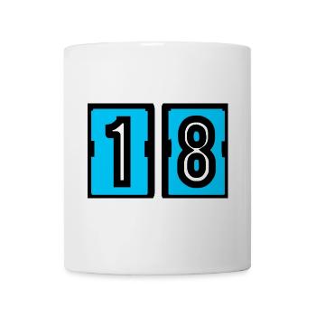 18. 18. GEBURTSTAG. GEBURTSTAG 18 JAHRE. 18 - Tasse - Weiß - Vorne