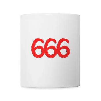 666 Symbol Zahl - Tasse - Weiß - Vorne