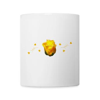 gelbe Rosen - Tasse - Weiß - Vorne