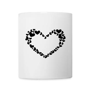 Herz Design mit Herzchen - Tasse - Weiß - Vorne