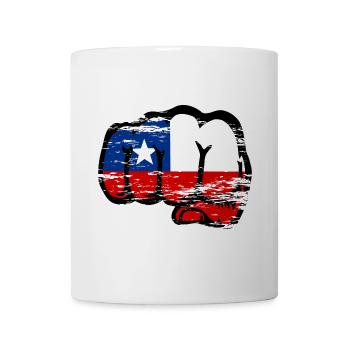 Chile Flagge Faust used - Tasse - Weiß - Vorne
