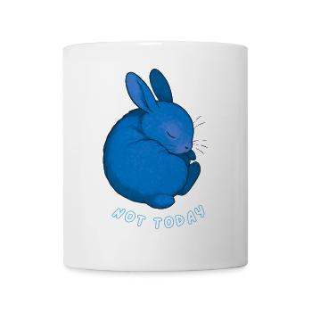 Lapin - Pas aujourd’hui - Mug blanc - blanc - Devant