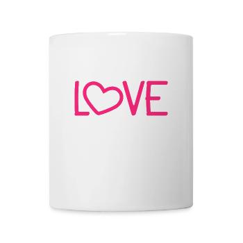 Liebe Herz Romantisch - Tasse - Weiß - Vorne
