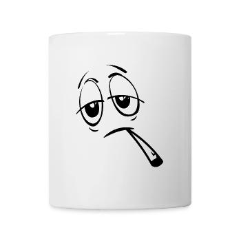 weed thc stoned - Restez calme, fumez de l’herbe - Mug blanc - blanc - Devant