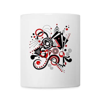 Abstrakte Kunst - Tasse - Weiß - Vorne