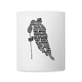 Hockey Player Word Art - Mug - white - Front