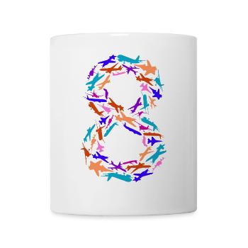 Geburtstag Junge 8 Jahre Flugzeug Flugzeuge - Tasse - Weiß - Vorne