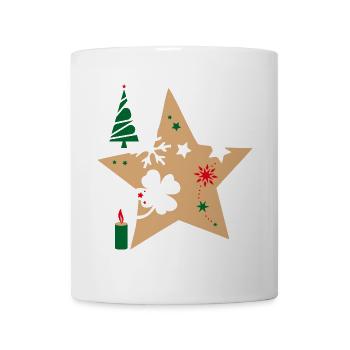 Weihnachtstern Tannenbaum - Tasse - Weiß - Vorne