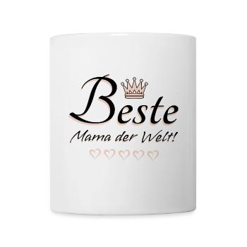 Beste Mama der Welt Sprüche Geschenk u.a Muttertag - Tasse - Weiß - Vorne