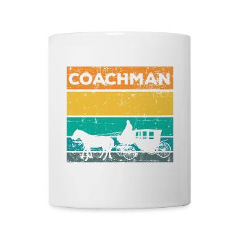Kutscher Kutsche Pferd - Tasse - Weiß - Vorne