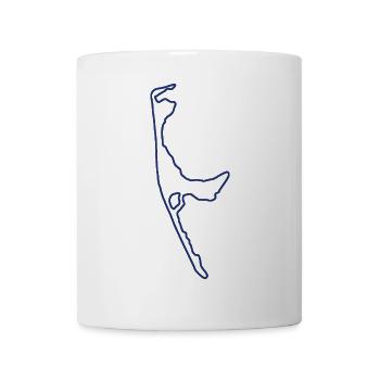 sylt umriss blau - Tasse - Weiß - Vorne