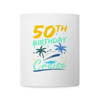 50th Birthday Cruise Cruising Celebration - Tasse - Weiß - Vorne