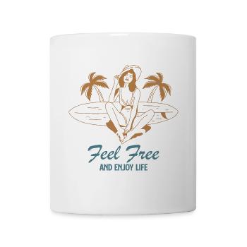 Feel Free Summer - Tasse - Weiß - Vorne