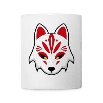 Roter Fuchsmaske Tribal Stil - Tasse - Weiß - Vorne