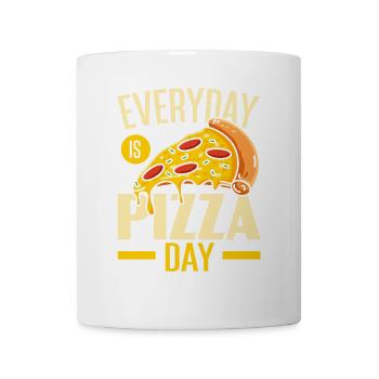 Jeden Tag ist Pizza-Tag Foodie Italienisches Essen - Tasse - Weiß - Vorne