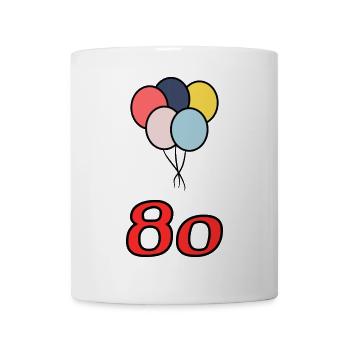 80. 80 ANS. 80e ANNIVERSAIRE. ANNIVERSAIRE 80 ANS. - Mug blanc - blanc - Devant