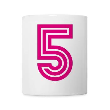 5. 5 JAHRE. 5-JÄHRIGES JUBILÄUM. 5-JÄHRIGES JUBILÄUM. 5. - Tasse - Weiß - Vorne