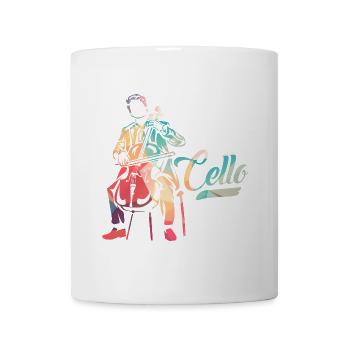 Elegantes Cello Orchesterklang - Tasse - Weiß - Vorne