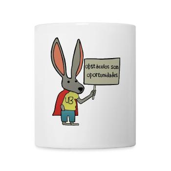 Maus - Hindernisse sind Chancen - Tasse - Weiß - Vorne
