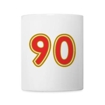 90. 90 ANS. 90e ANNIVERSAIRE. ANNIVERSAIRE 90 ANS. - Mug blanc - blanc - Devant
