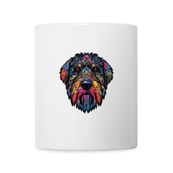 Schwarz Russischer Terrier Hunderasse Aquarellglas - Tasse - Weiß - Vorne