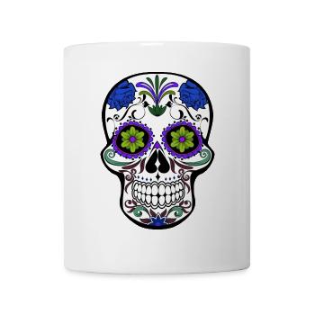 mexikanischer Schädel - Tasse - Weiß - Vorne