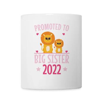 Befördert Zur Großen Schwester 2022 - Tasse - Weiß - Vorne