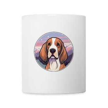 Lettische Hunderasse Cartoon Kawaii Aquarell - Tasse - Weiß - Vorne