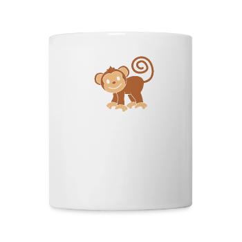 Affe Äffchen - Tasse - Weiß - Vorne