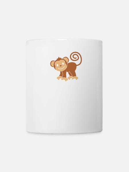 Affe Äffchen - Tasse - Weiß