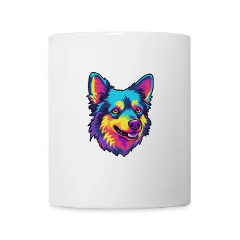 Mudi Hunderasse Karikatur Kawaii Illustration - Tasse - Weiß - Vorne