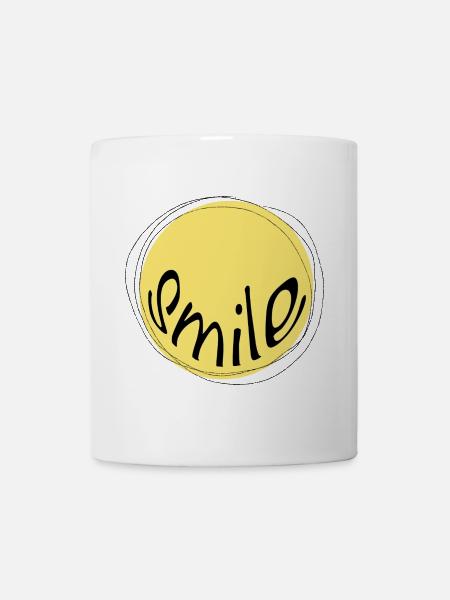 Sonniges Lächeln Kreis - Tasse - Weiß