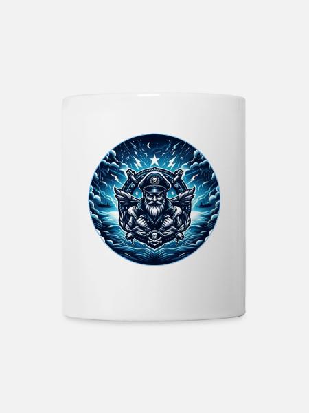 Kapitän im Sturm Logo - Tasse - Weiß