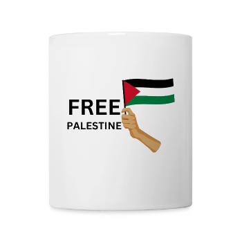 FREE PALASTINE | Gaza | Demonstration - Tasse - Weiß - Vorne