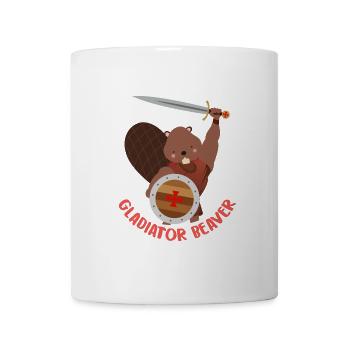 Tapferer Biber Kreuzritterhelm - Tasse - Weiß - Vorne