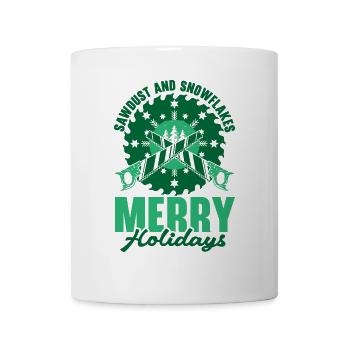 Keine Karies unter dem Mistelzweig Zahnärztliche W - Tasse - Weiß - Vorne