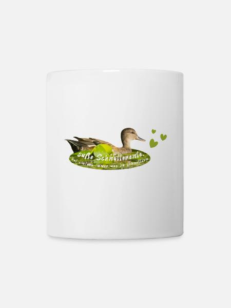 Schnatterente schnattern Quasselstrippe - Tasse - Weiß