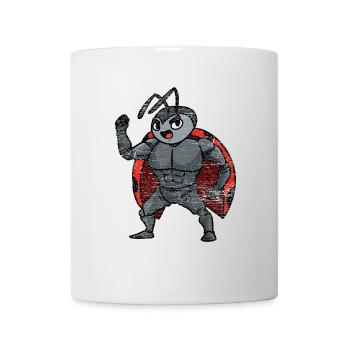 Glückseliger Marienkäfer Blattlaus - Tasse - Weiß - Vorne