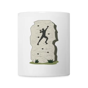 Klettern Kletterer Bouldern Bergsteiger - Tasse - Weiß - Vorne