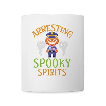 Verhaftung gruseliger Geister Polizist Halloween - Tasse - Weiß - Vorne