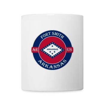 Fort Smith Arkansas Flagge USA Reise Souvenir Abzeichen - Tasse - Weiß - Vorne