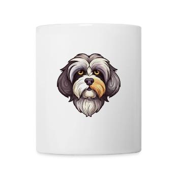 Havaneser Hund Rasse Aquarell Karikatur Kawaii Farbe - Tasse - Weiß - Vorne